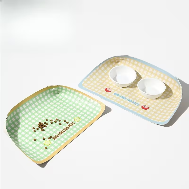 Pet Feeding Mat | Non-Slip Cat and Dog Bowl Mat, Size Adjustable