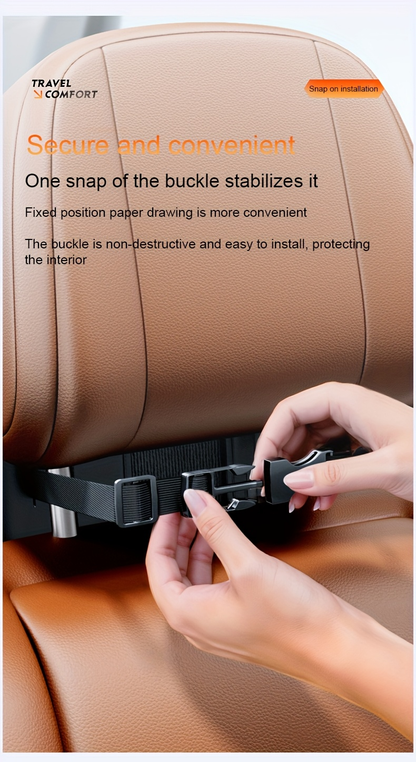 1 Faux Leather Car Seat Back Tissue Box - Smooth Dispensing, Universal Type