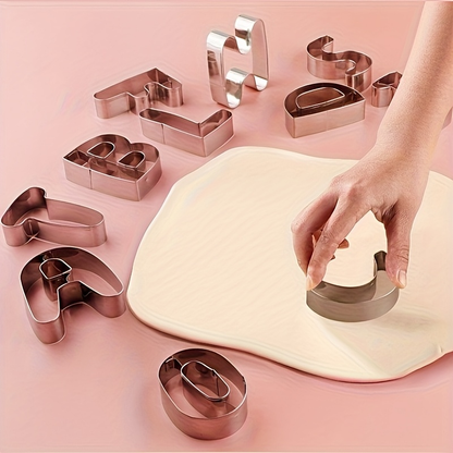 Large 26-piece set, stainless steel cookie cutters with English letters