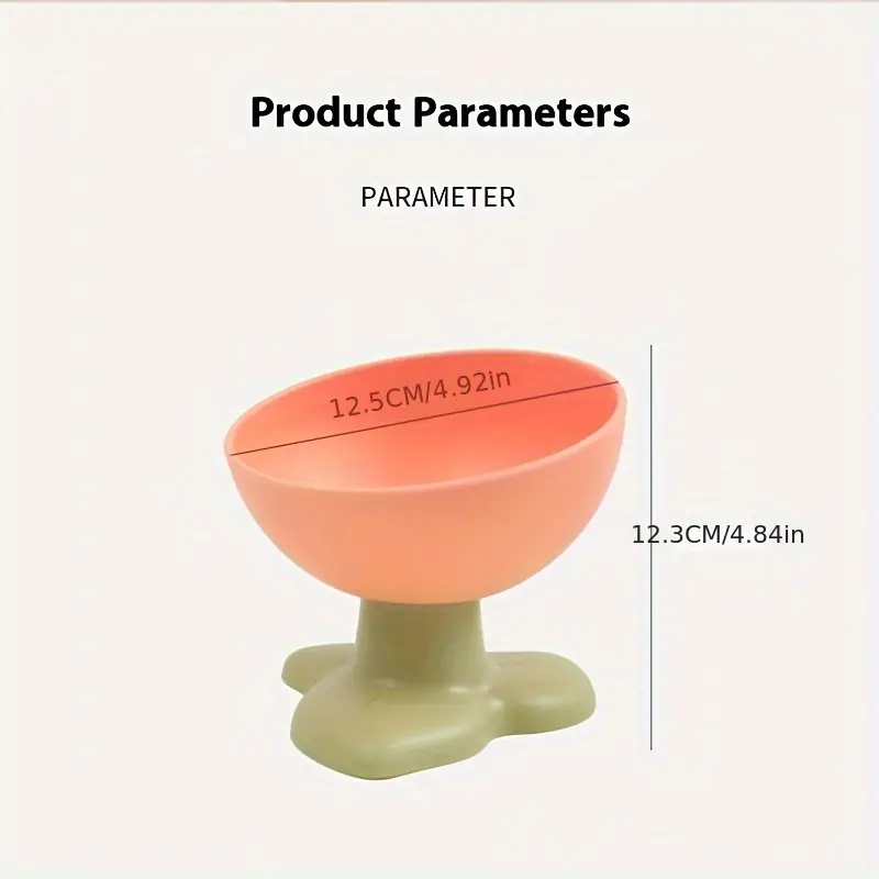 1 pet booster bowl with non-slip base and 15° anti-tipping angle