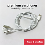 Wired earphones with high compatibility and direct connection design. Online microphone