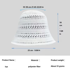 Fashionable openwork knitted bucket hat for women, small knitted bucket hat