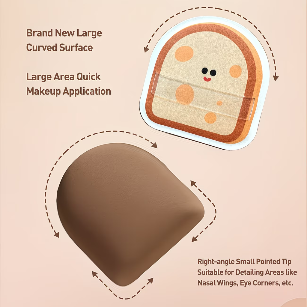 A single round cosmetic sponge for foundation make-up, made of soft material