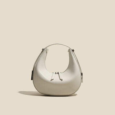 Female crescent bag leather round fresh underarm bag