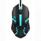 Wired RGB gaming mouse with mechanical click sensation, USB computer mouse, suitable for PC, laptop, desktop computers