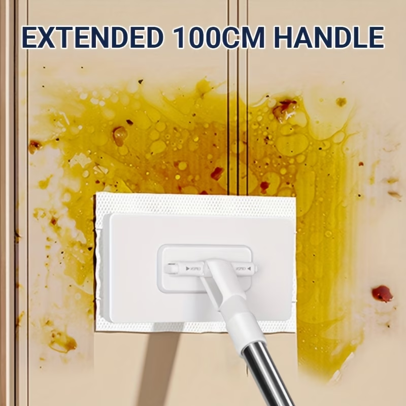 7-piece set (1 mop and 6 random cleaning cloths) hands-free mop, suitable for both wet and dry use.