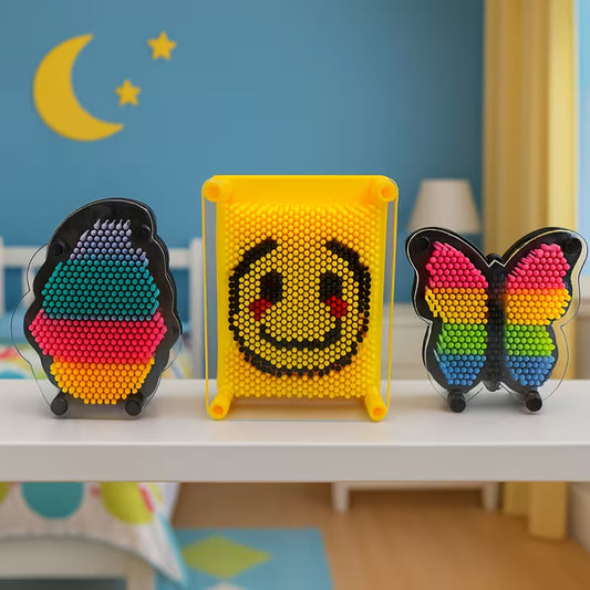 3 Colorful 3D handprint molds, fun magic needle tools