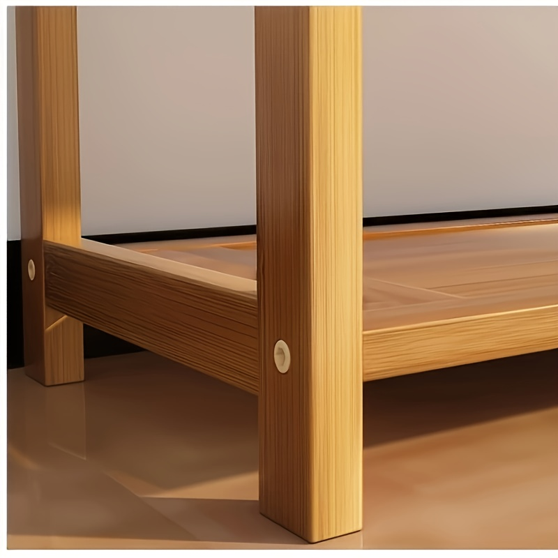Four-tier bamboo shoe rack, suitable for both indoor and outdoor use.
