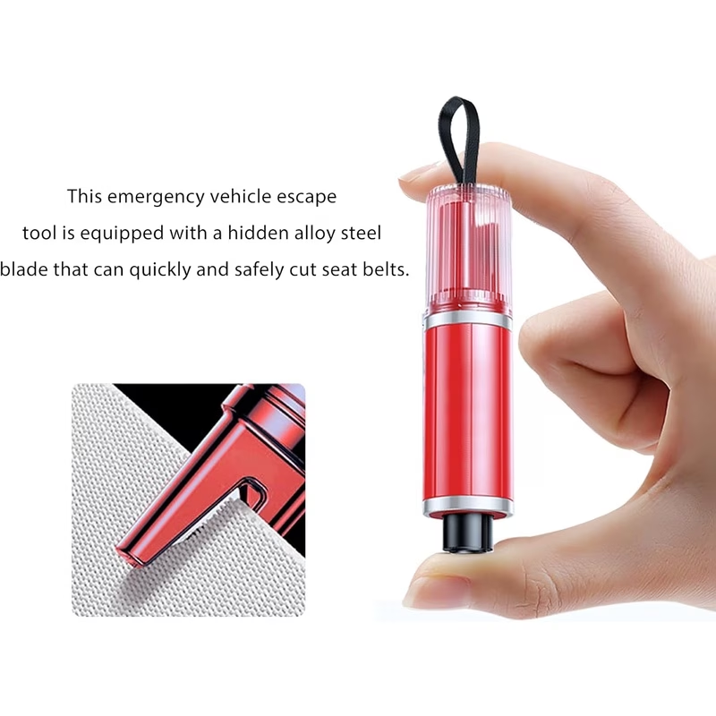 2 Packs of mini car Window Breakers Seat Belt Cutting 2 - in - 1 Tools - Tested Emergency Escape Tools w Test Glass, Roadside Assistance, Survival Gear, Reliable Build, Highstrength Material, Vehicle Owners