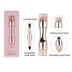 4-in-1 double-sided multifunctional makeup brush with 4 brush heads