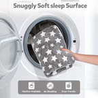 Dog crate mattress, super soft pet bed, cute star pattern, washable.