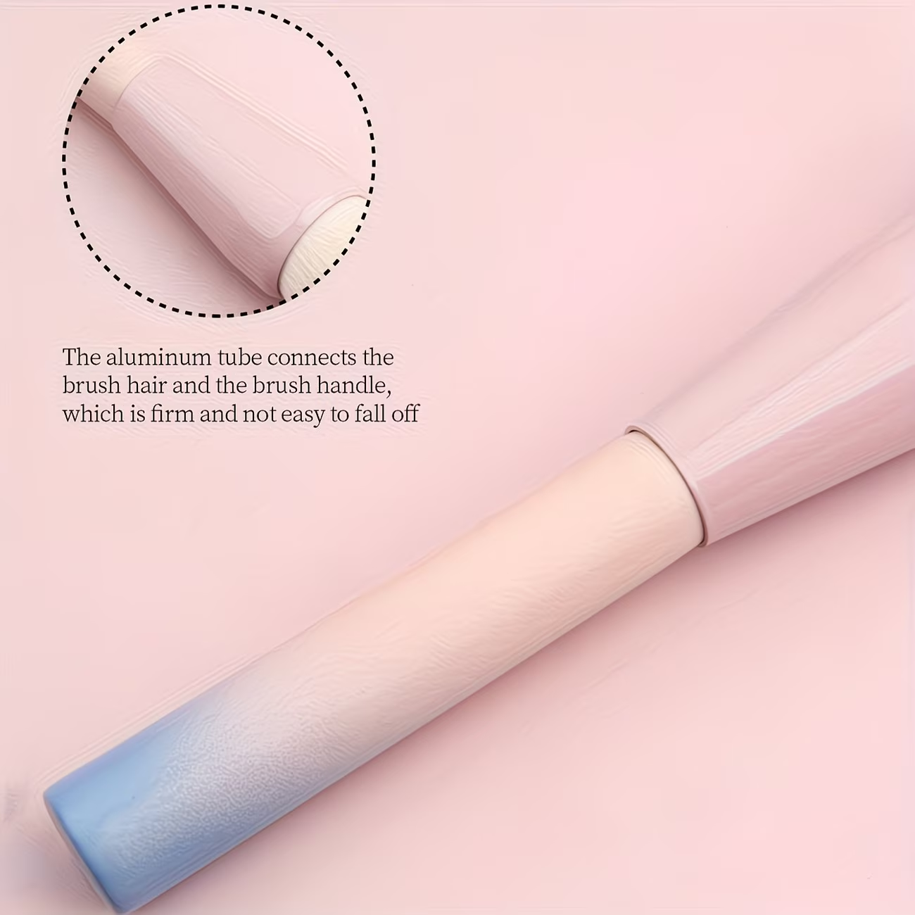 1pc Highlighter Brush With Wooden Handle Multifunctional Professional Face Blush Makeup Brush