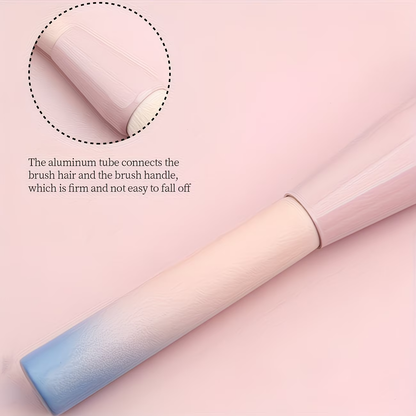 1pc Highlighter Brush With Wooden Handle Multifunctional Professional Face Blush Makeup Brush