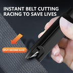 This safety hammer is a two-in-one emergency escape tool.