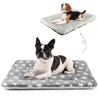 Dog crate mattress, super soft pet bed, cute star pattern, washable.