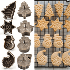 4-piece set of plastic Christmas cookie cutters, creative pressing cookie molds