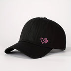 Printed Sequin Double-Heart Baseball Cap