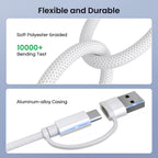 For iPhone 17 16 Pro 4 in 1 USB C Charger Cable