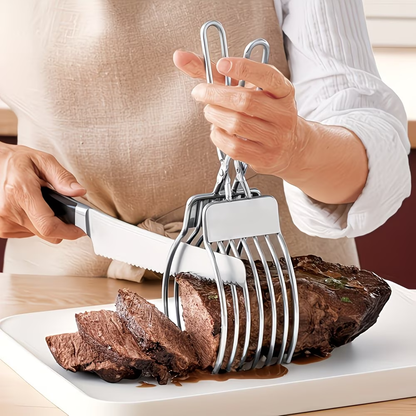 1 stainless steel meat clamp - used for grilling, slicing, and processing meat
