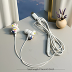 Cute cat shaped wired headphones with additional features, built-in microphone and volume adjustment
