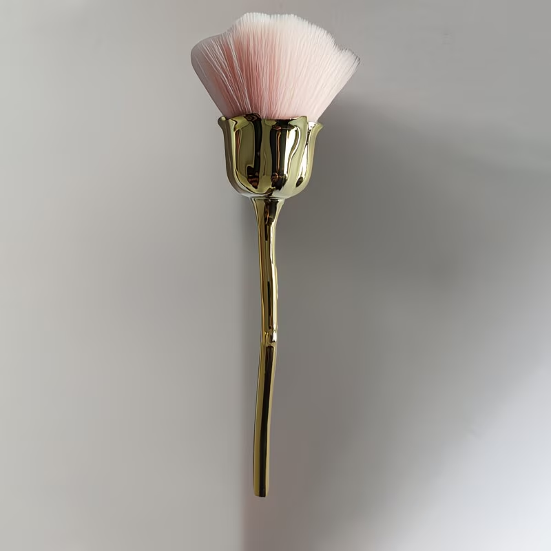1 rose nail brush, soft hair, powder and powder blusher tool