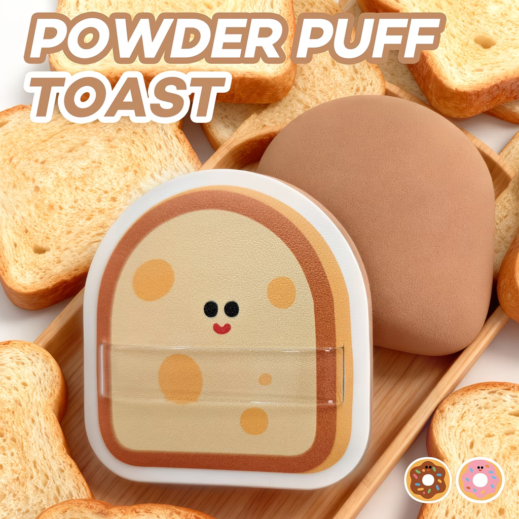A single round cosmetic sponge for foundation make-up, made of soft material