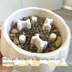 Slow-feeding bowl for small to medium-sized dogs - anti-swallowing dog bowl