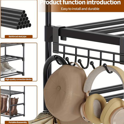 6 Tier Shoe Rack, Tall Capacity 30 Pairs Shoe Storage