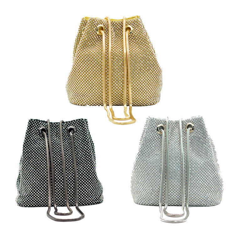 Bucket Clutch Bag Golden Evening Purse sac a bandouliere