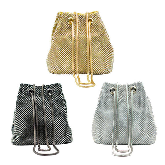 Bucket Clutch Bag Golden Evening Purse sac a bandouliere