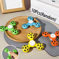 10 soccer ball-shaped fidget spinners, cute toys.