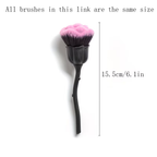 1 rose nail brush, soft hair, powder and powder blusher tool