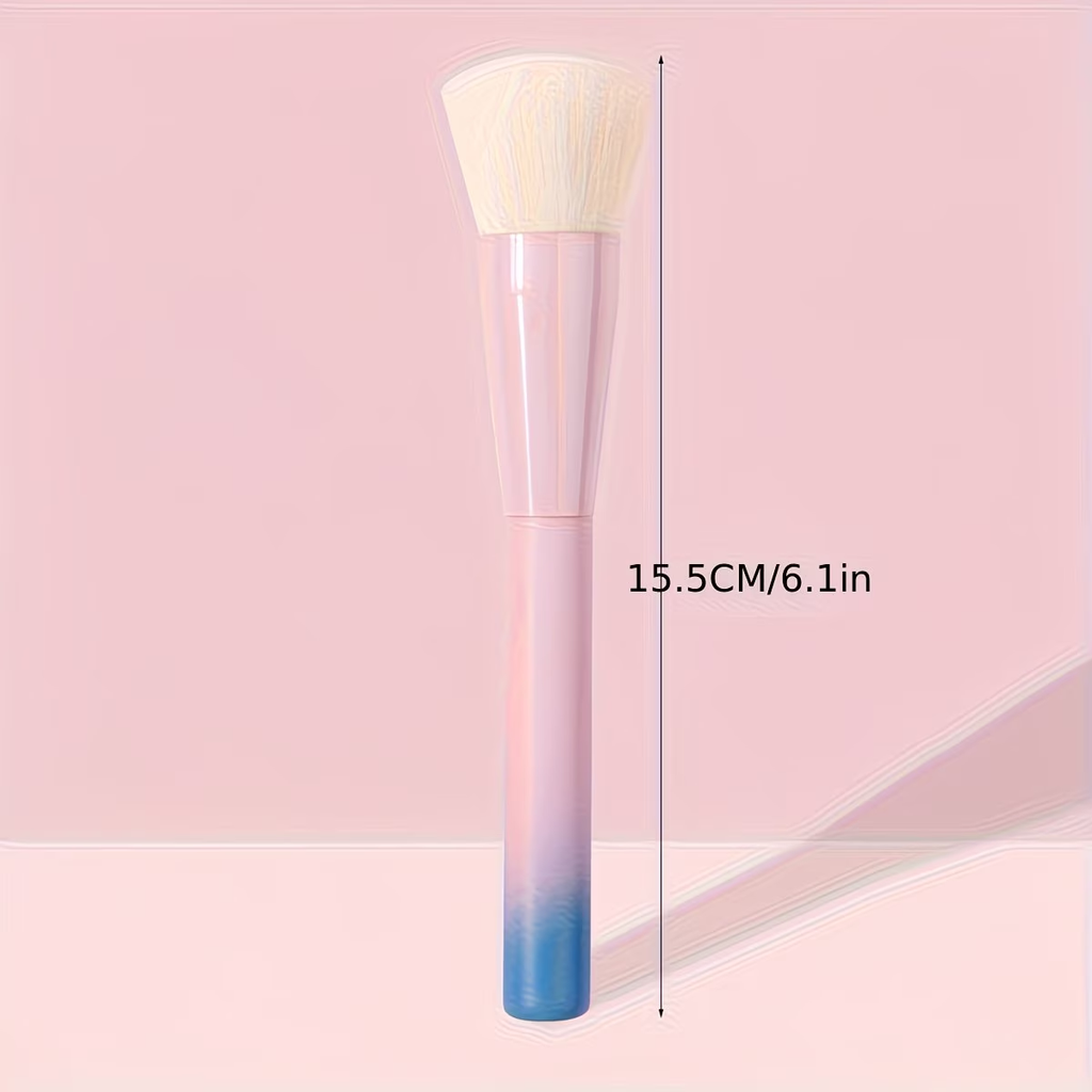 1pc Highlighter Brush With Wooden Handle Multifunctional Professional Face Blush Makeup Brush
