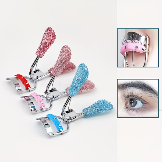 2 pieces of eyelash curler with comb handle and false eyelash assist