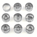 9-piece stainless steel Christmas flower cookie cutter set