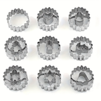 9-piece stainless steel Christmas flower cookie cutter set