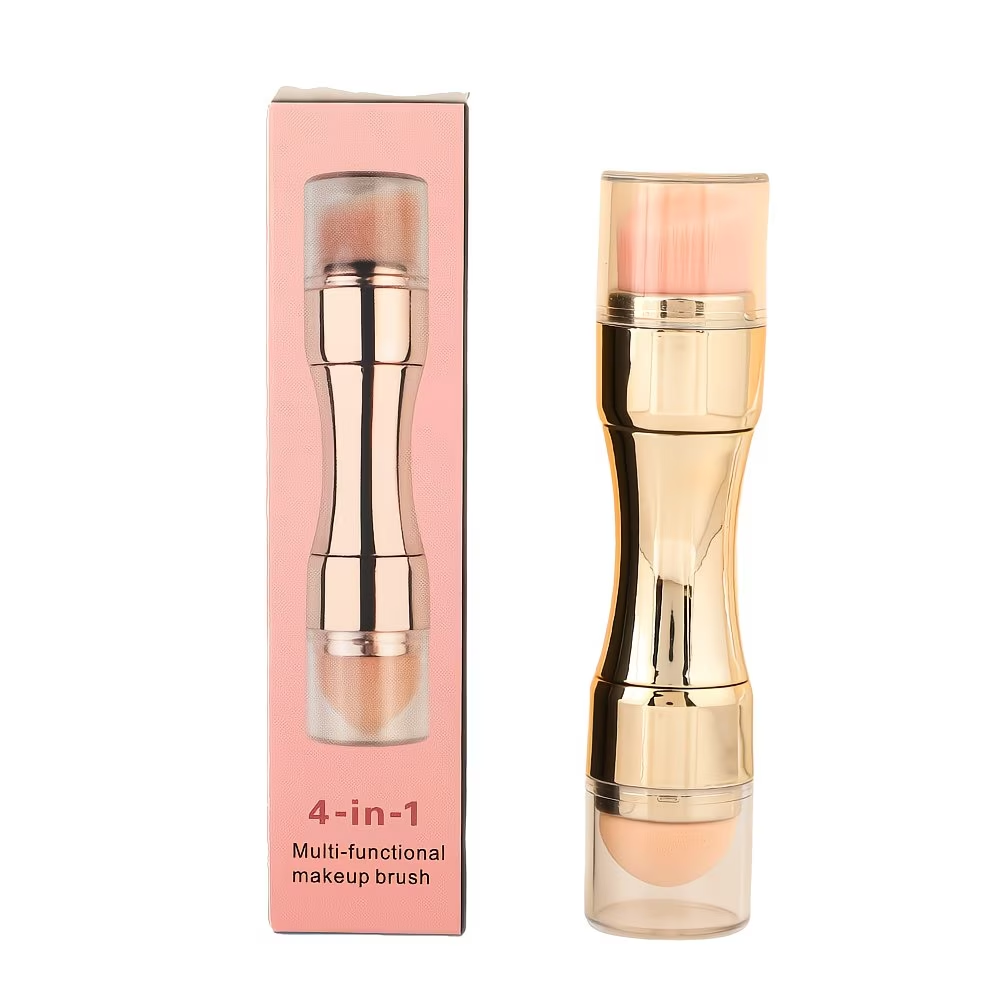 4-in-1 double-sided multifunctional makeup brush with 4 brush heads
