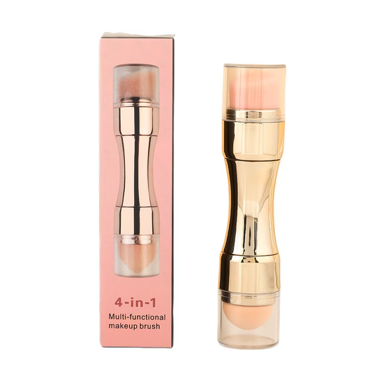 4-in-1 double-sided multifunctional makeup brush with 4 brush heads
