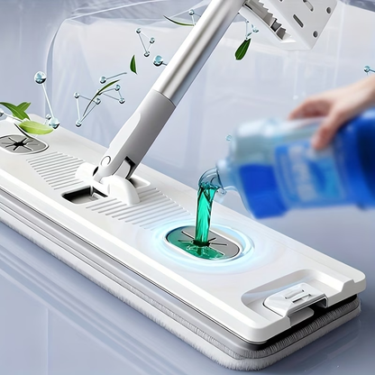 8-piece household mop bucket set, with scraper, quick-drying flat mop for lazy people.