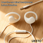 Plug and play wired headphones 3.5mm wired headphones round hole headphones