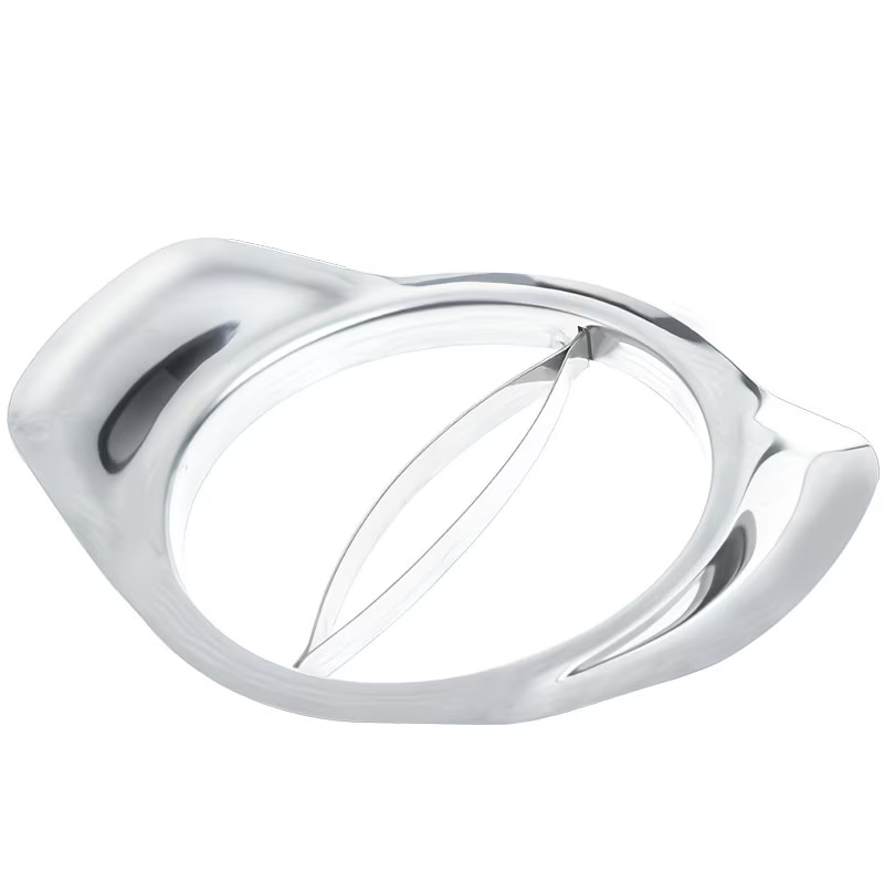 Stainless steel mango slicer and core removal tool