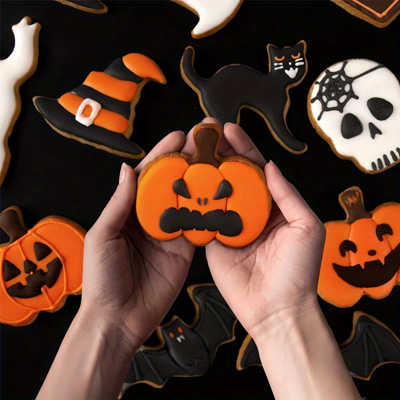 Halloween cookie cutter set (4 pieces), high-quality stainless steel baking molds