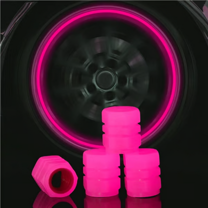 🚗Glow-in-the-Dark Tire Caps 💡