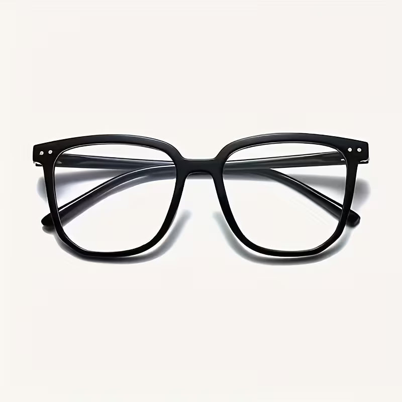 Blue-light blocking glasses (1 pair) — Unisex, oval, full-frame, clear lenses