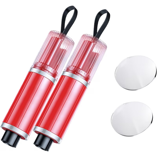 2 Packs of mini car Window Breakers Seat Belt Cutting 2 - in - 1 Tools - Tested Emergency Escape Tools w Test Glass, Roadside Assistance, Survival Gear, Reliable Build, Highstrength Material, Vehicle Owners
